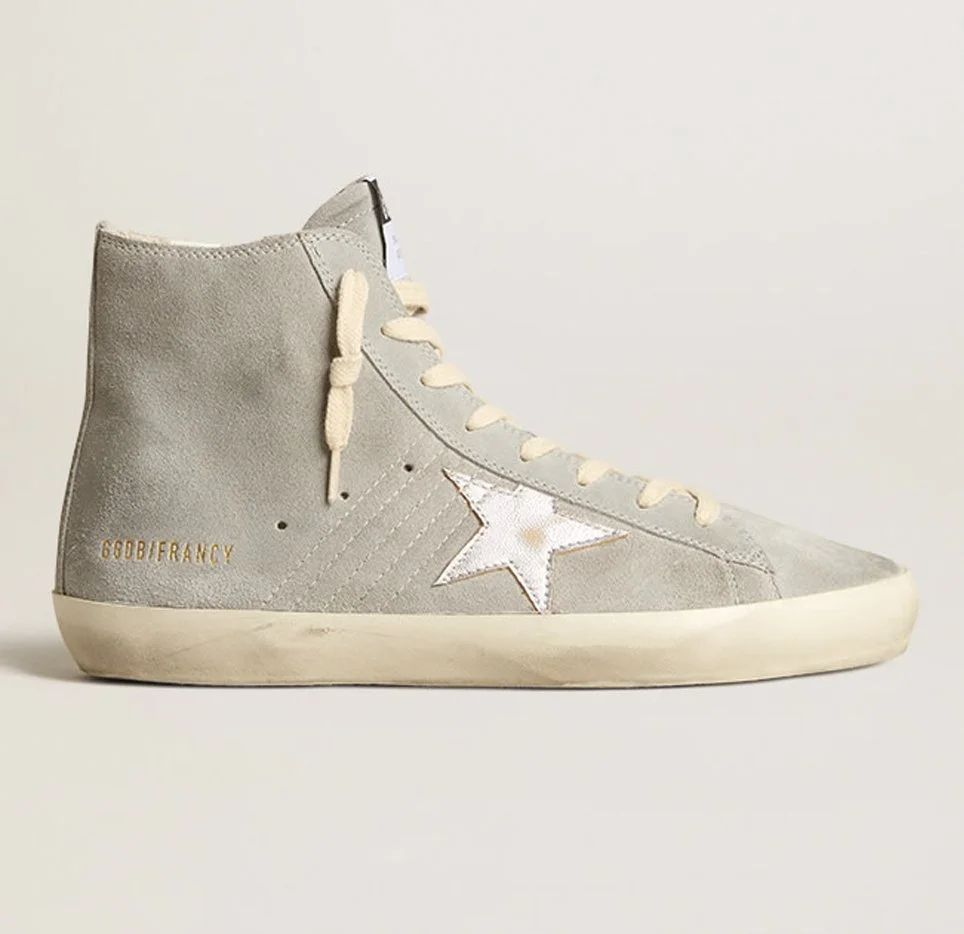 GOLDEN ヘイスリ フリント スカフ GUP01053P000667 60318 Golden Goose Silver Francy Suede Upper and Silver List